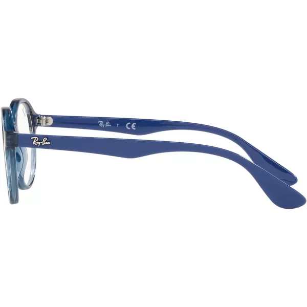 RayBan Kids Ry1561 Round Prescription Eyeglass FramesTransparent BlueDemo Lens