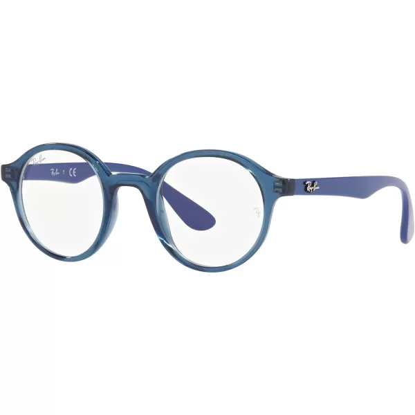 RayBan Kids Ry1561 Round Prescription Eyeglass FramesTransparent BlueDemo Lens