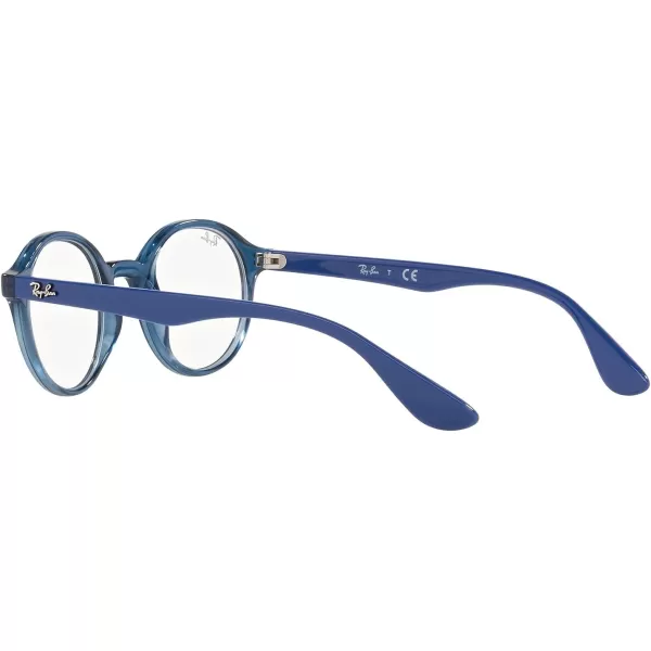 RayBan Kids Ry1561 Round Prescription Eyeglass FramesTransparent BlueDemo Lens