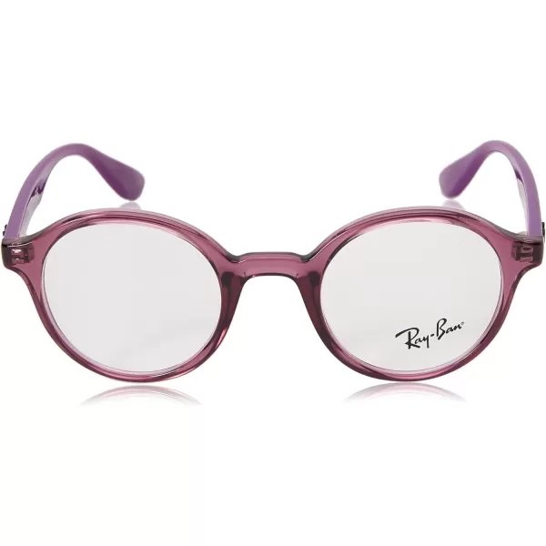 RayBan Kids Ry1561 Round Prescription Eyeglass FramesTransparent FuchsiaDemo Lens