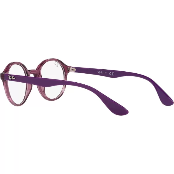 RayBan Kids Ry1561 Round Prescription Eyeglass FramesTransparent FuchsiaDemo Lens