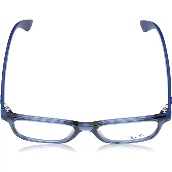 RayBan Kids Ry1562 Square Prescription Eyeglass FramesTransparent BlueDemo Lens