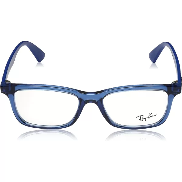 RayBan Kids Ry1562 Square Prescription Eyeglass FramesTransparent BlueDemo Lens