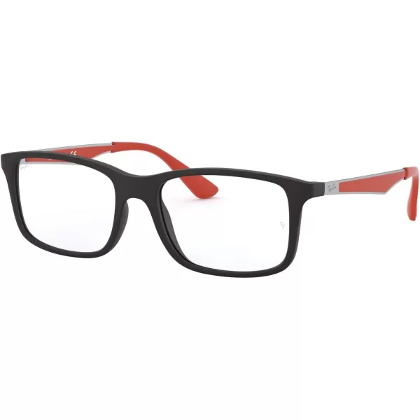 RayBan Kids Ry1570 Square Prescription Eyeglass FramesMatte BlackDemo Lens