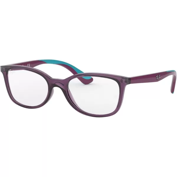 RayBan Kids Ry1586 Square Prescription Eyeglass FramesTransparent VioletDemo Lens