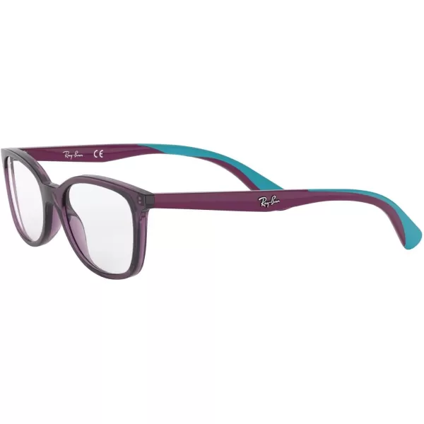 RayBan Kids Ry1586 Square Prescription Eyeglass FramesTransparent VioletDemo Lens