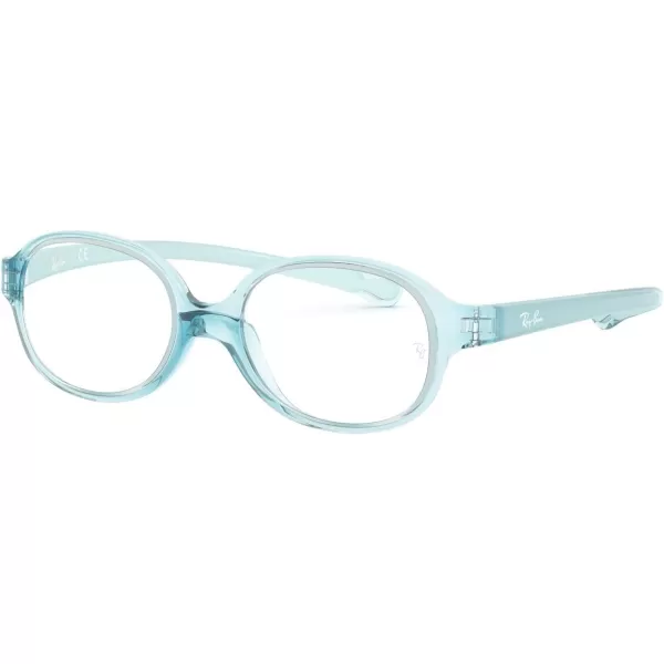 RayBan Kids Ry1587 Oval Prescription Eyeglass FramesTransparent Light BlueDemo Lens