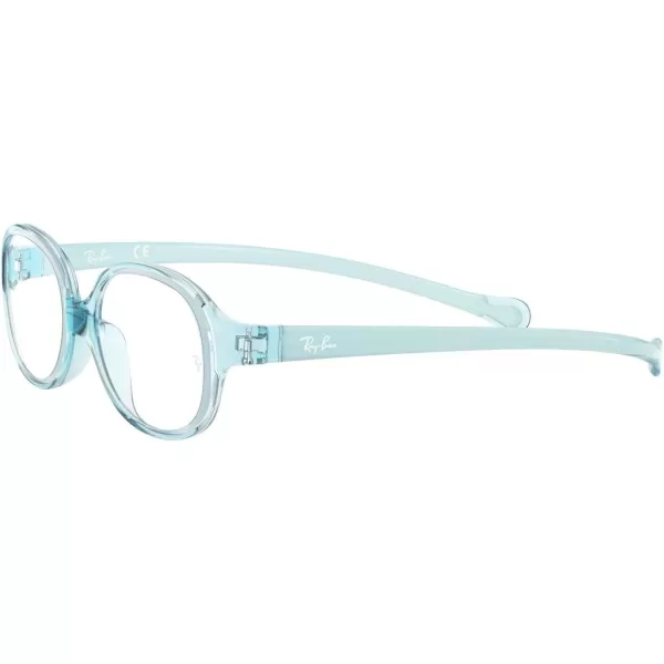 RayBan Kids Ry1587 Oval Prescription Eyeglass FramesTransparent Light BlueDemo Lens