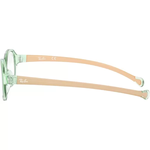 RayBan Kids Ry1587 Oval Prescription Eyeglass FramesTransparent Light GreenDemo Lens