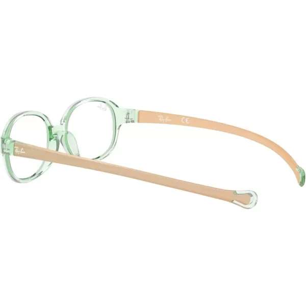 RayBan Kids Ry1587 Oval Prescription Eyeglass FramesTransparent Light GreenDemo Lens