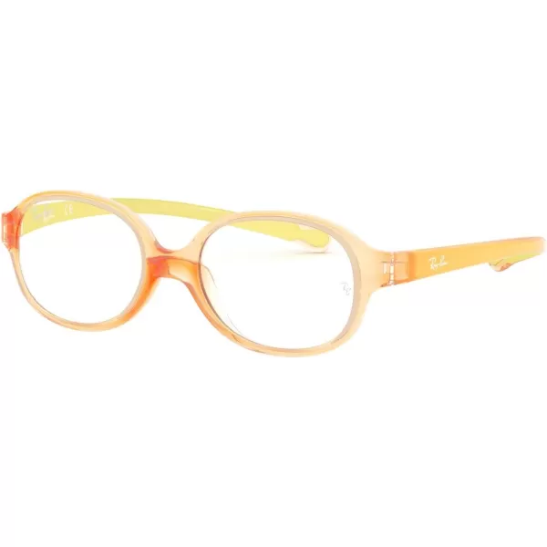 RayBan Kids Ry1587 Oval Prescription Eyeglass FramesTransparent Light OrangeDemo Lens