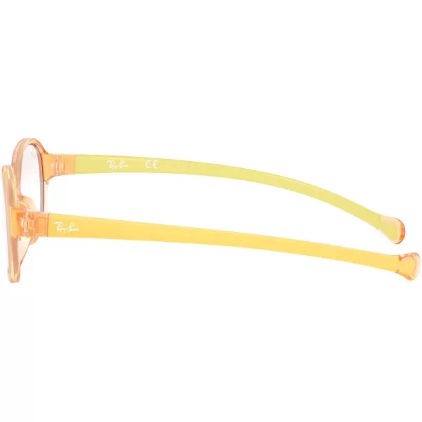 RayBan Kids Ry1587 Oval Prescription Eyeglass FramesTransparent Light OrangeDemo Lens