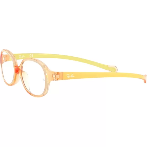 RayBan Kids Ry1587 Oval Prescription Eyeglass FramesTransparent Light OrangeDemo Lens