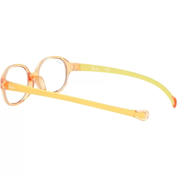 RayBan Kids Ry1587 Oval Prescription Eyeglass FramesTransparent Light OrangeDemo Lens