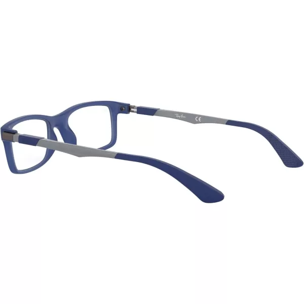 RayBan Kids Ry1588 Rectangular Prescription Eyeglass FramesMatte BlueDemo Lens