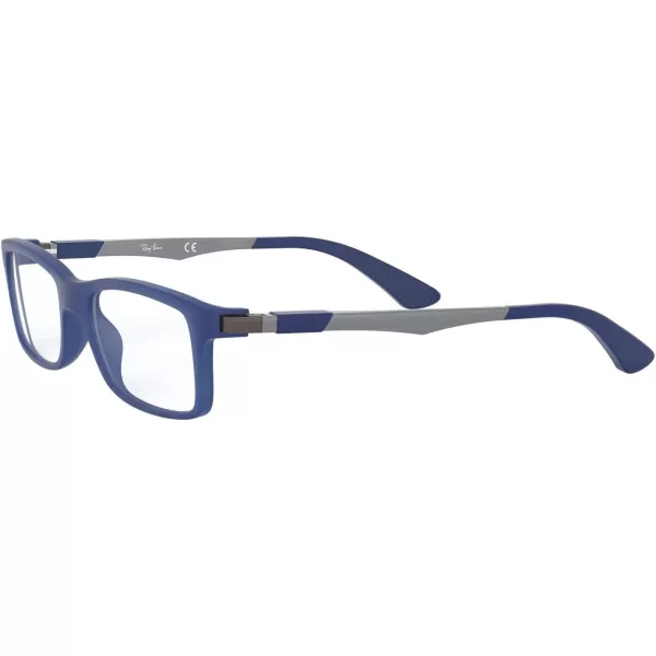 RayBan Kids Ry1588 Rectangular Prescription Eyeglass FramesMatte BlueDemo Lens