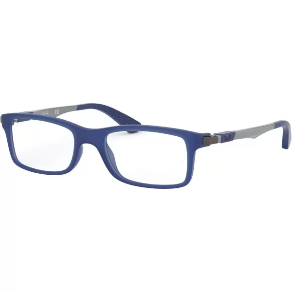 RayBan Kids Ry1588 Rectangular Prescription Eyeglass FramesMatte BlueDemo Lens