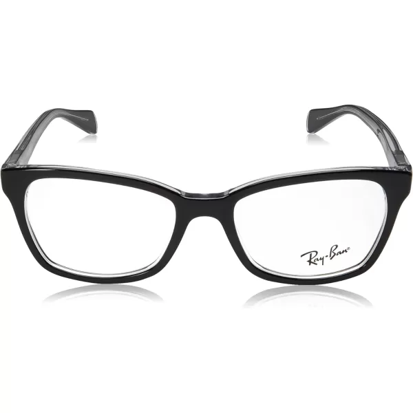 RayBan Kids Ry1591 Square Prescription Eyeglass FramesBlack on TransparentDemo Lens