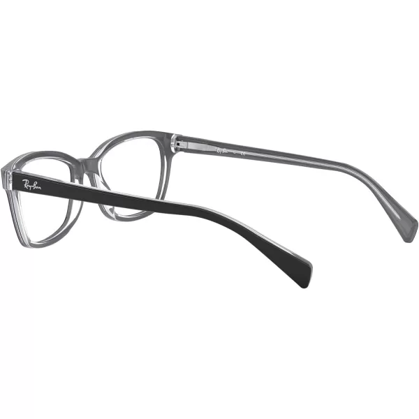 RayBan Kids Ry1591 Square Prescription Eyeglass FramesBlack on TransparentDemo Lens