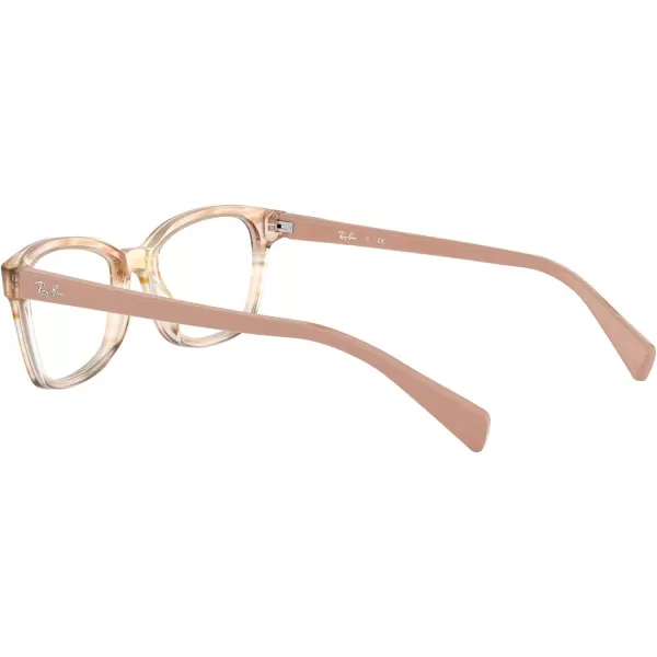 RayBan Kids Ry1591 Square Prescription Eyeglass FramesBrown Striped MulticolorDemo Lens
