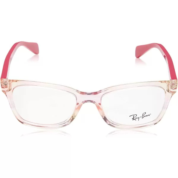 RayBan Kids Ry1591 Square Prescription Eyeglass FramesFuchsia Striped MulticolorDemo Lens
