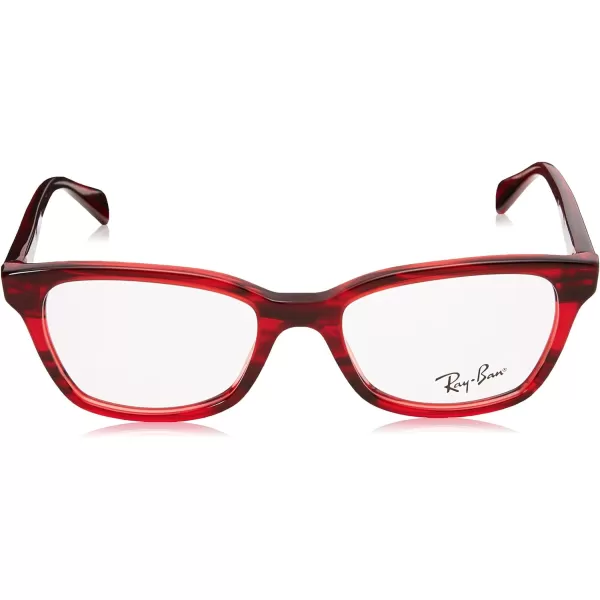 RayBan Kids Ry1591 Square Prescription Eyeglass FramesStriped RedDemo Lens