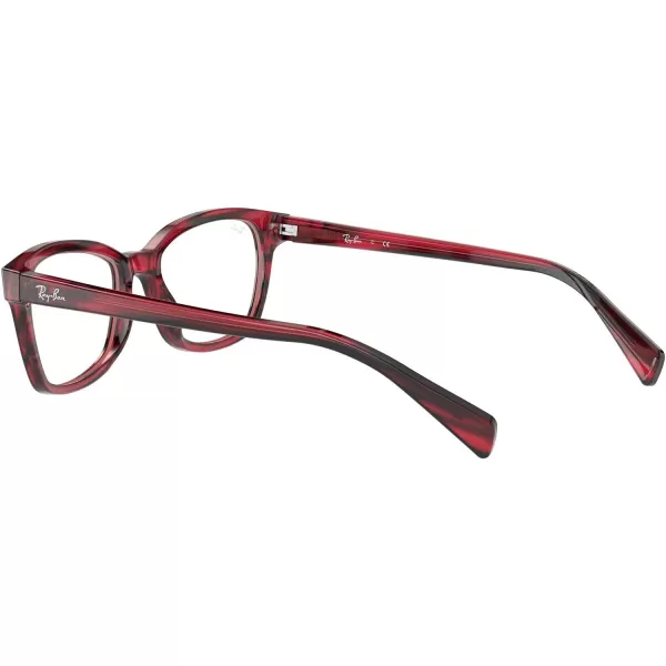 RayBan Kids Ry1591 Square Prescription Eyeglass FramesStriped RedDemo Lens