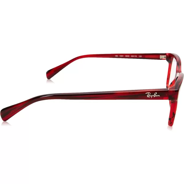 RayBan Kids Ry1591 Square Prescription Eyeglass FramesStriped RedDemo Lens