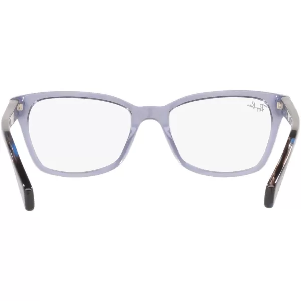 RayBan Kids Ry1591 Square Prescription Eyeglass FramesTransparent BlueDemo Lens