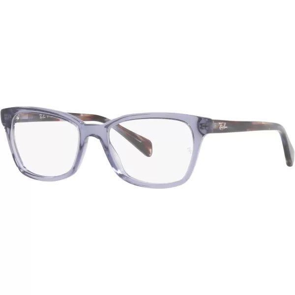 RayBan Kids Ry1591 Square Prescription Eyeglass FramesTransparent BlueDemo Lens