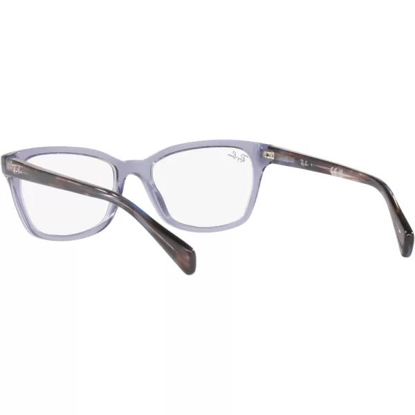 RayBan Kids Ry1591 Square Prescription Eyeglass FramesTransparent BlueDemo Lens