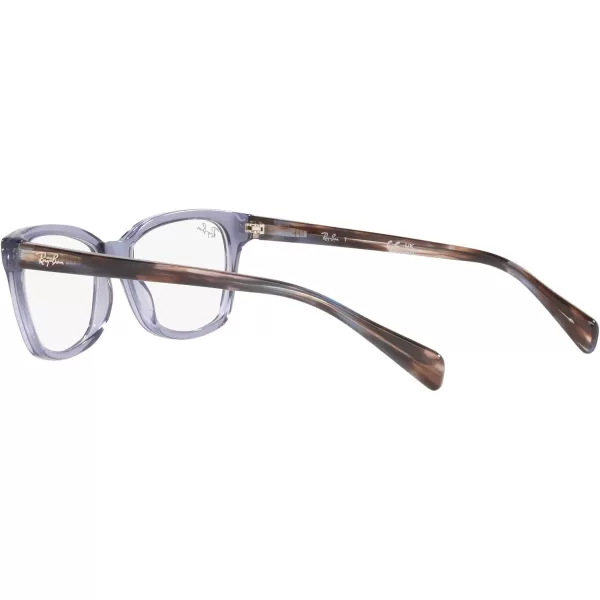 RayBan Kids Ry1591 Square Prescription Eyeglass FramesTransparent BlueDemo Lens