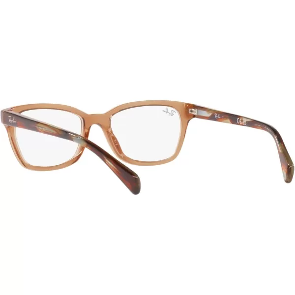 RayBan Kids Ry1591 Square Prescription Eyeglass FramesTransparent BrownDemo Lens