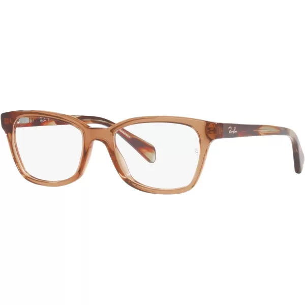 RayBan Kids Ry1591 Square Prescription Eyeglass FramesTransparent BrownDemo Lens