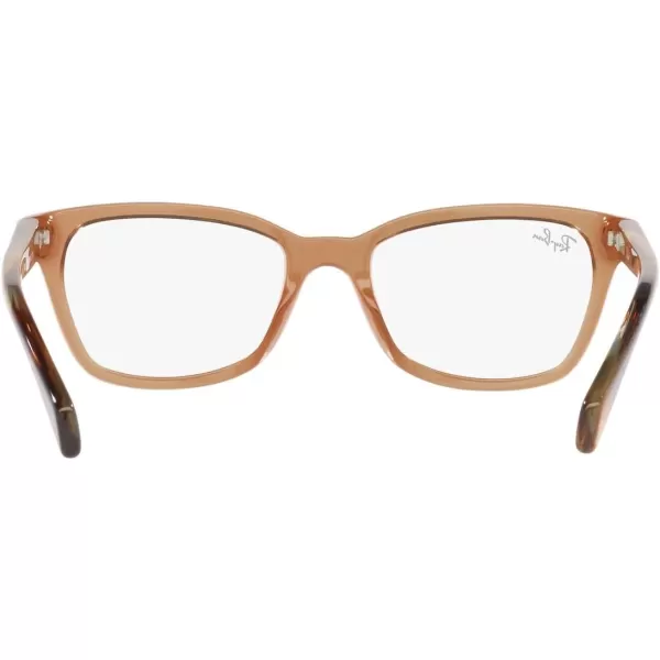 RayBan Kids Ry1591 Square Prescription Eyeglass FramesTransparent BrownDemo Lens