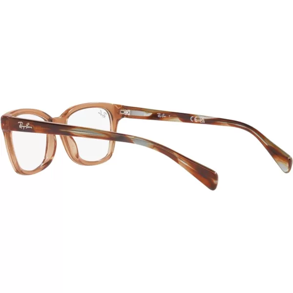 RayBan Kids Ry1591 Square Prescription Eyeglass FramesTransparent BrownDemo Lens