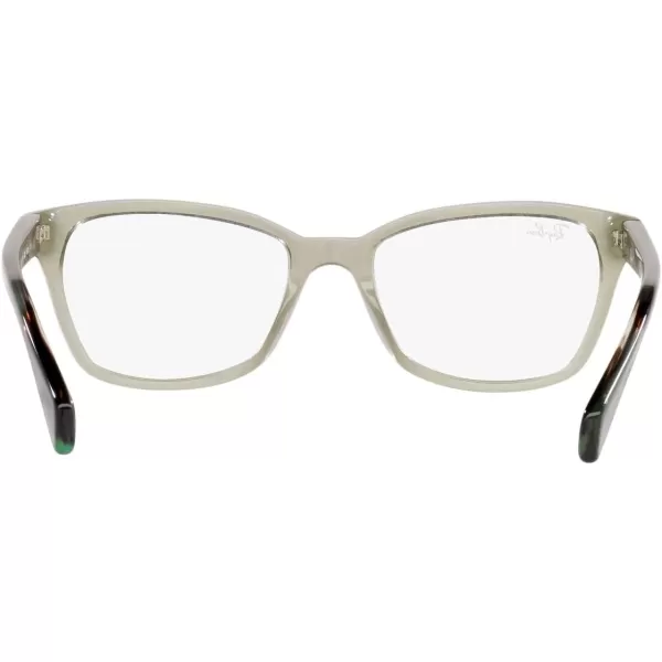 RayBan Kids Ry1591 Square Prescription Eyeglass FramesTransparent GreenDemo Lens