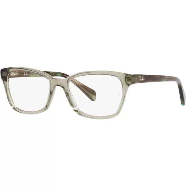 RayBan Kids Ry1591 Square Prescription Eyeglass FramesTransparent GreenDemo Lens