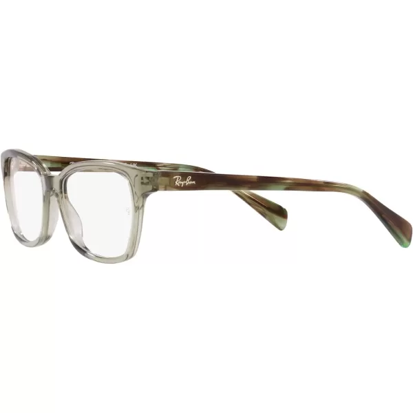 RayBan Kids Ry1591 Square Prescription Eyeglass FramesTransparent GreenDemo Lens