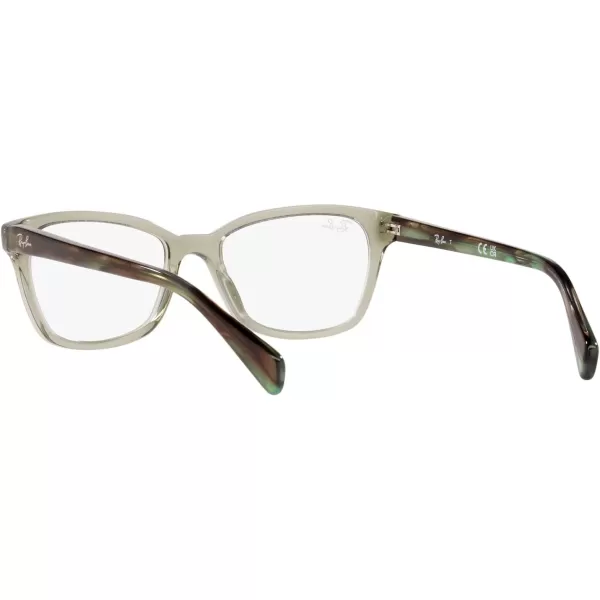 RayBan Kids Ry1591 Square Prescription Eyeglass FramesTransparent GreenDemo Lens