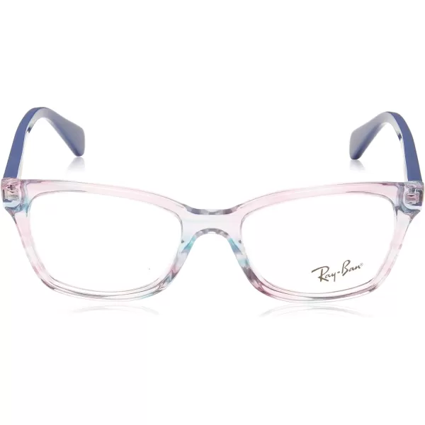 RayBan Kids Ry1591 Square Prescription Eyeglass FramesViolet Striped MulticolorDemo Lens