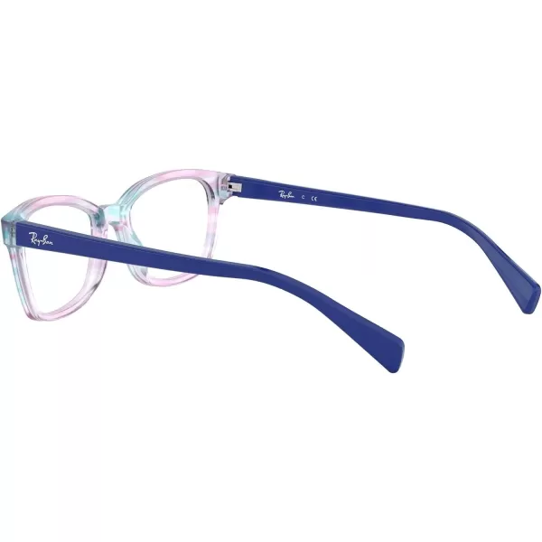 RayBan Kids Ry1591 Square Prescription Eyeglass FramesViolet Striped MulticolorDemo Lens