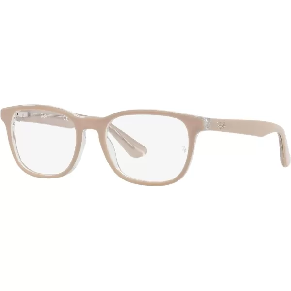 RayBan Kids Ry1592 Square Prescription Eyeglass FramesBeige on TransparentDemo Lens