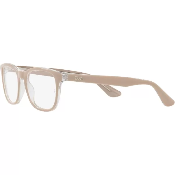 RayBan Kids Ry1592 Square Prescription Eyeglass FramesBeige on TransparentDemo Lens