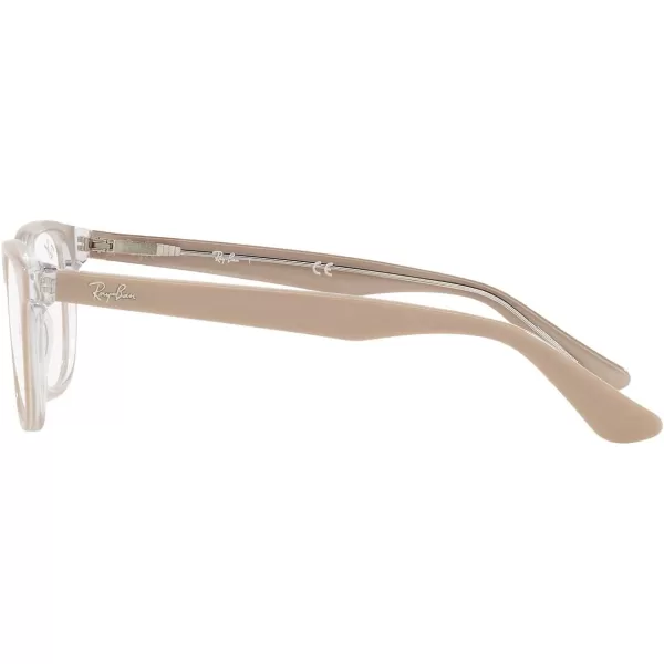 RayBan Kids Ry1592 Square Prescription Eyeglass FramesBeige on TransparentDemo Lens