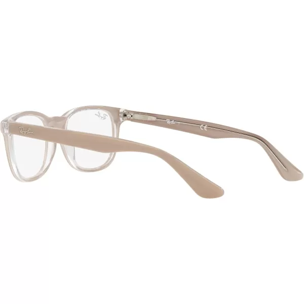 RayBan Kids Ry1592 Square Prescription Eyeglass FramesBeige on TransparentDemo Lens