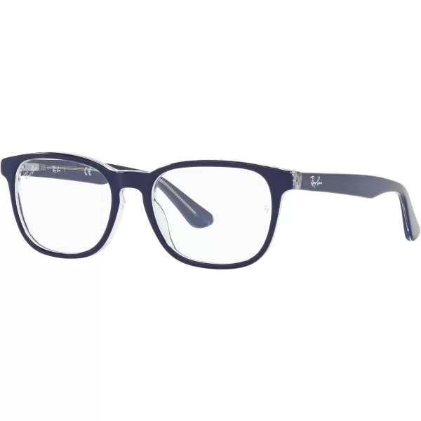 RayBan Kids Ry1592 Square Prescription Eyeglass FramesBlue on TransparentDemo Lens