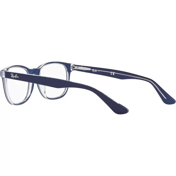 RayBan Kids Ry1592 Square Prescription Eyeglass FramesBlue on TransparentDemo Lens