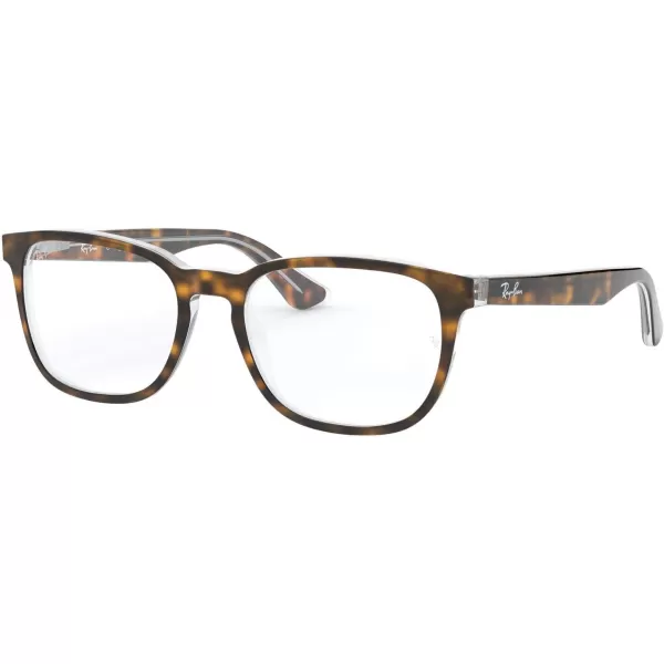 RayBan Kids Ry1592 Square Prescription Eyeglass FramesHavana on TransparentDemo Lens