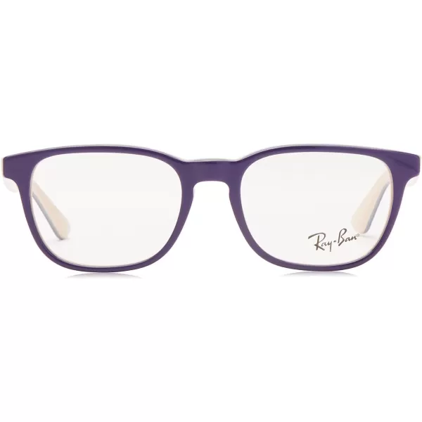 RayBan Kids Ry1592 Square Prescription Eyeglass FramesViolet on PinkBlueDemo Lens